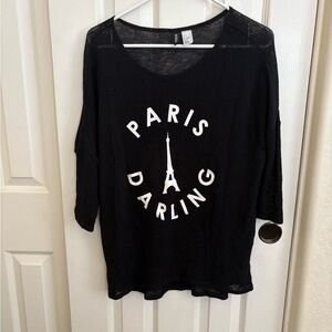 Black Paris Darling light, semi transparent sweater
